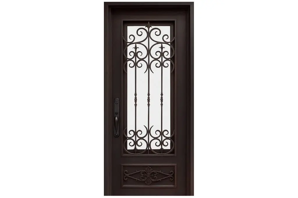 Nova Royal Series Wrought Iron Custom Exterior Door Style 221