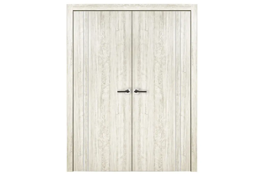 Nova HG-002VR Light Aloe Wood Laminated Modern Interior Door - Double Door