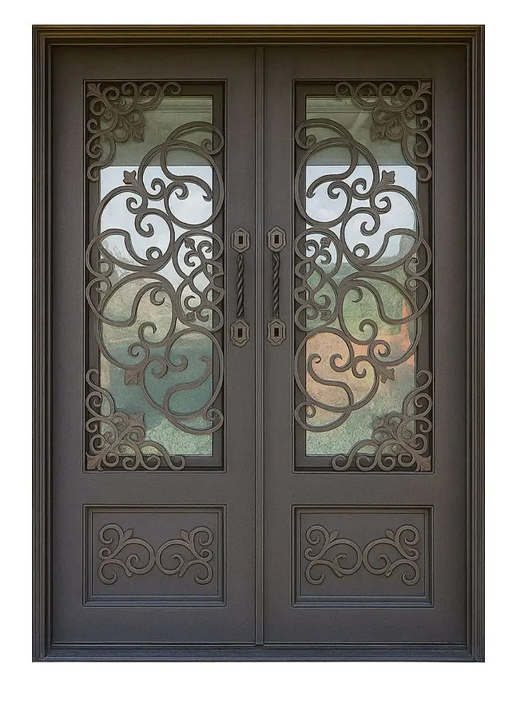 Nova Royal Series Wrought Iron Custom Exterior Door Style 335