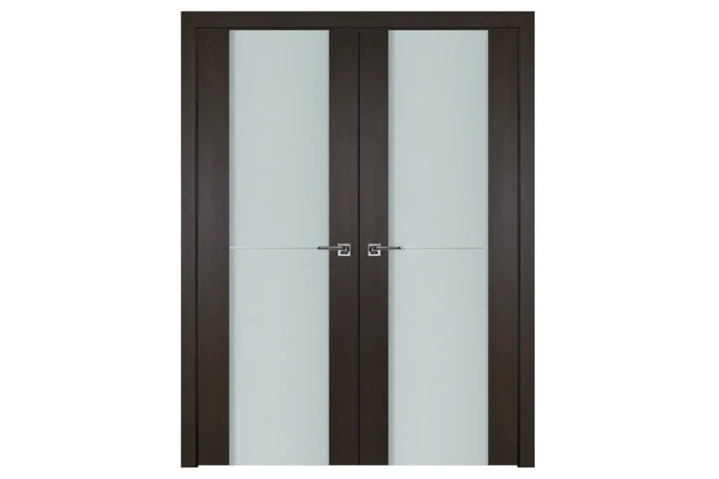 Nova Italia Vetro 1H Premium Wenge Laminate Interior Door - Double Door