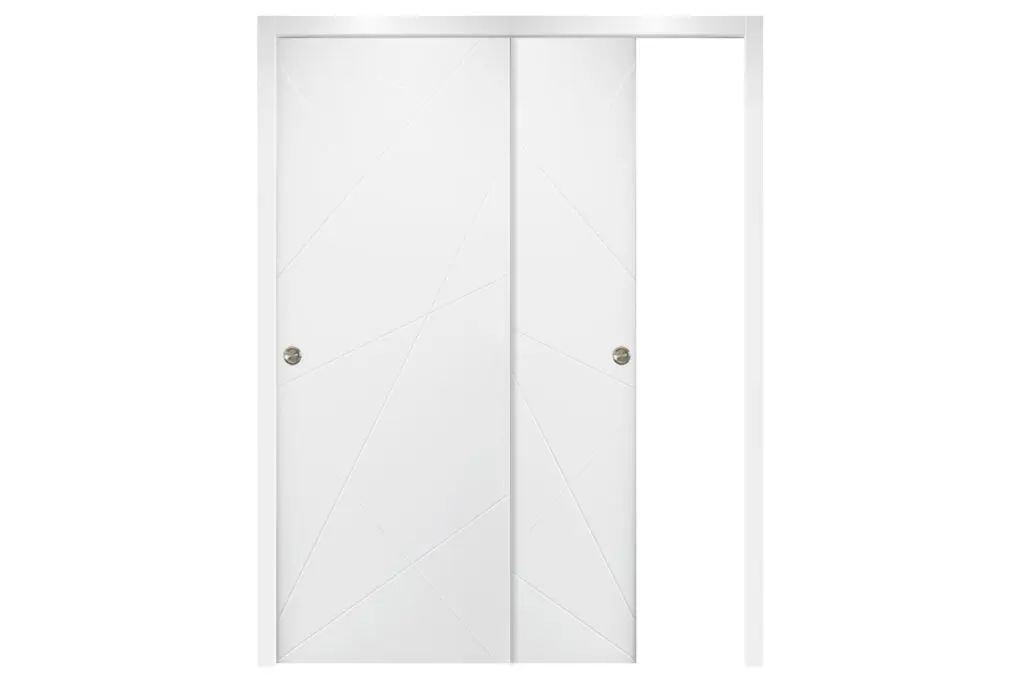 Nova HM-419 Pure White Laminated Modern Interior Door - Bypass Door