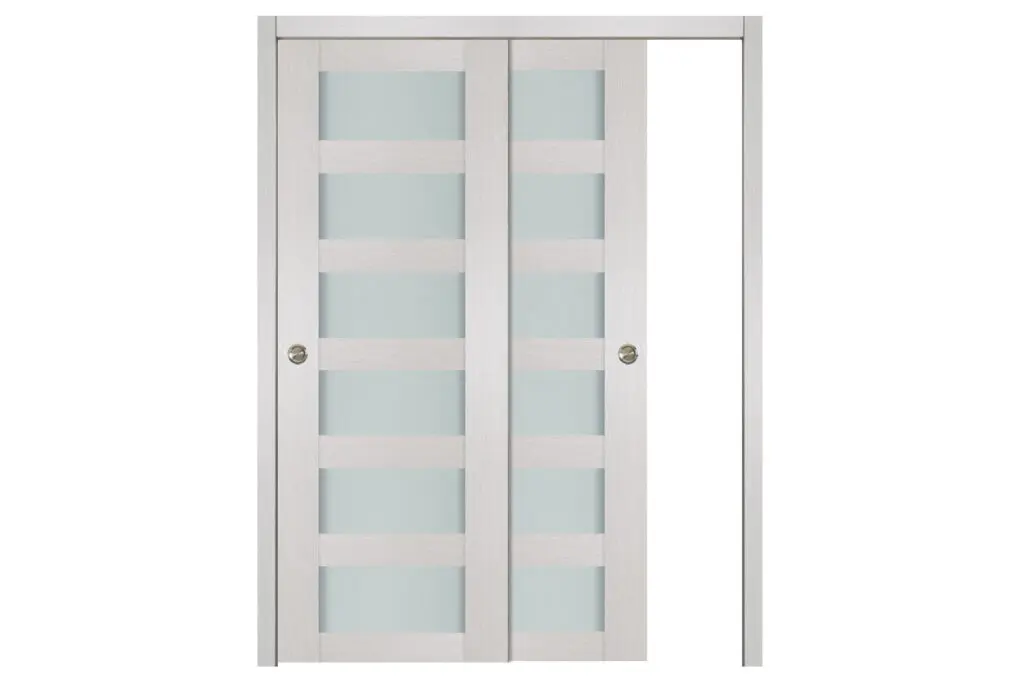 Nova 6 Lite White Wenge Wood Laminated Modern Interior Door - Bypass Door