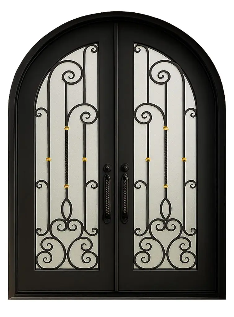 Nova Royal Series Wrought Iron Custom Exterior Door Style 198