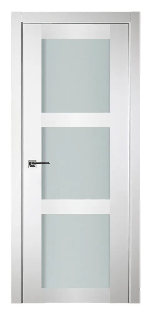 Nova Italia Vetro 3 Lite Alaskan White Laminate Interior Door