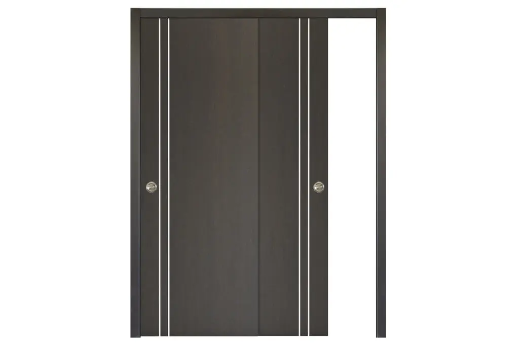Nova HG-002V Japan Oak Laminated Modern Interior Door - Bypass Door