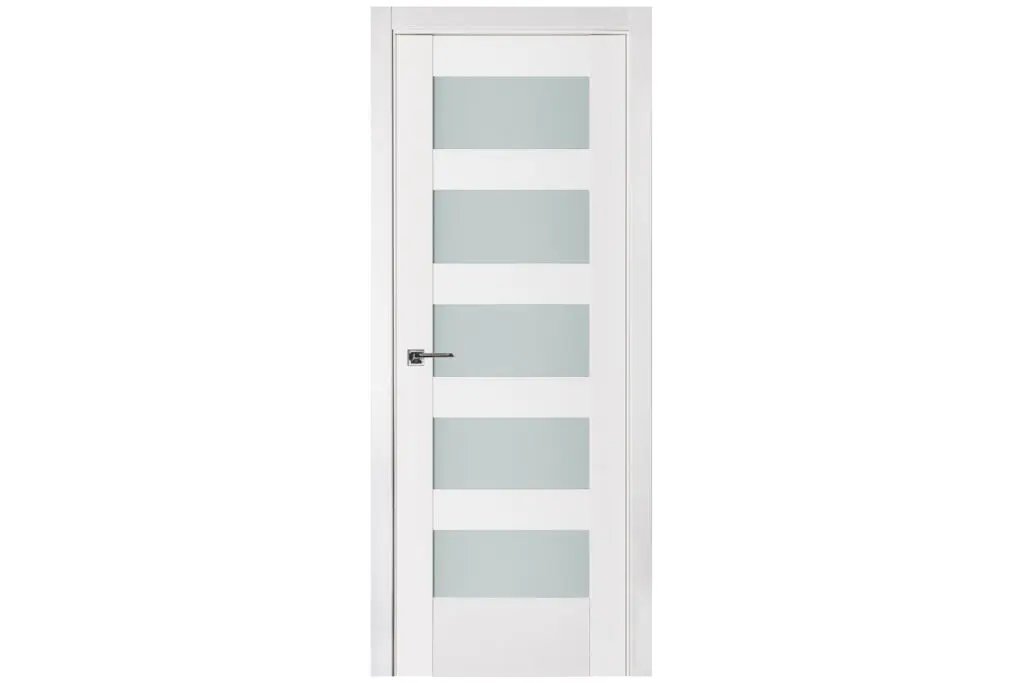 Nova Triplex 057 Soft White Laminated Modern Interior Door - Single Door