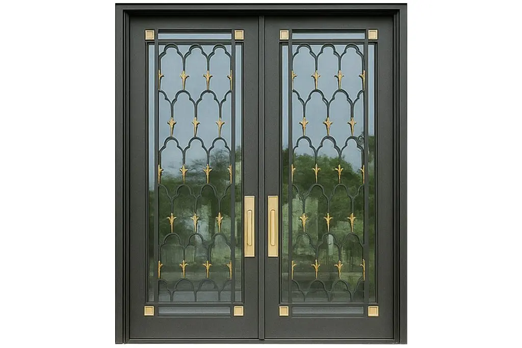 Nova Royal Series Wrought Iron Custom Exterior Door Style 297