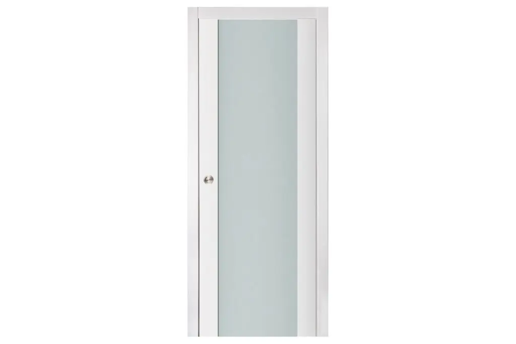 Nova Triplex 001 Soft White Laminated Modern Interior Door - Single Pocket