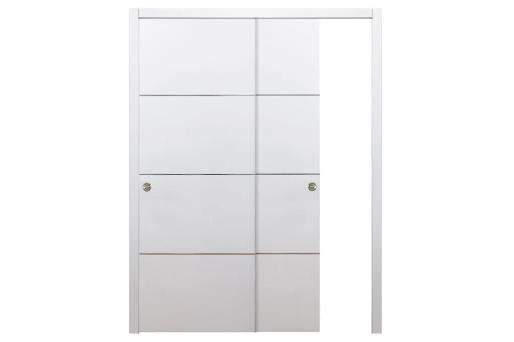 Nova HG-008 White Drawing Laminated Modern Interior Door - Bypass Door
