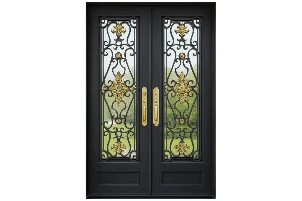 Nova Royal Series Wrought Iron Custom Exterior Door Style 124
