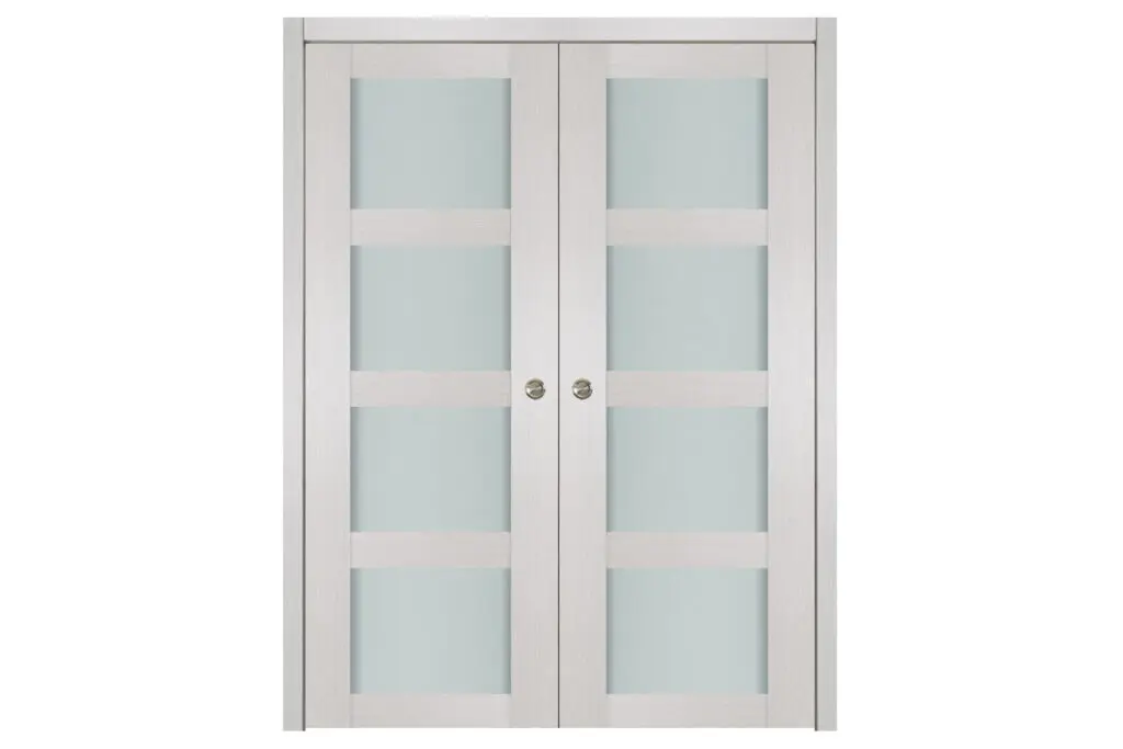 Nova 4 Lite White Wenge Wood Laminated Modern Interior Door - Double Pocket