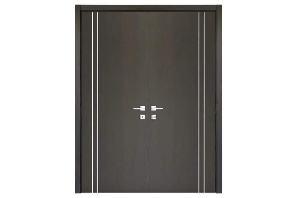 Nova HG-002VR Japan Oak Laminated Modern Interior Door - Double Door
