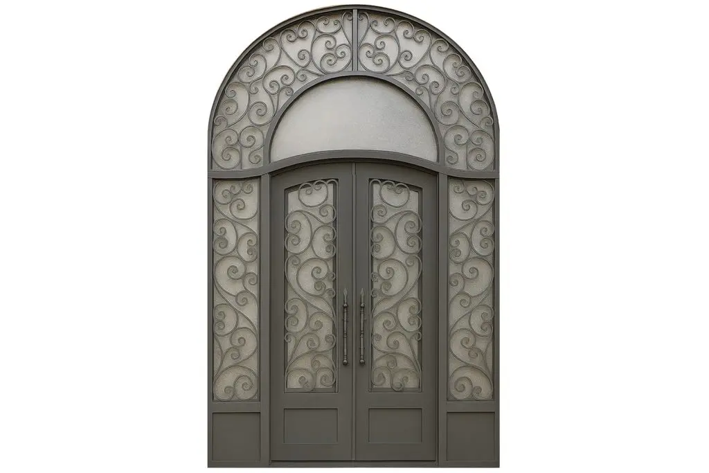 Nova Royal Series Wrought Iron Custom Exterior Door Style 352