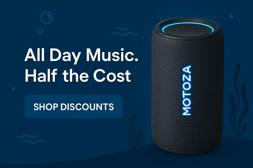 Motoza Bluetooth Speaker Ad Copy Example