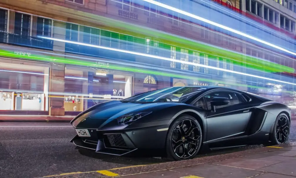 Black Lamborghini Aventador