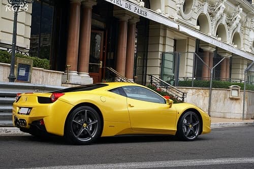 Yellow Ferrari 458 Italia