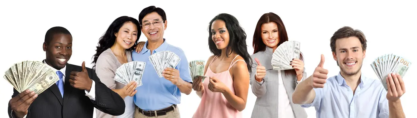 people with cash in hands from selling jewelry
