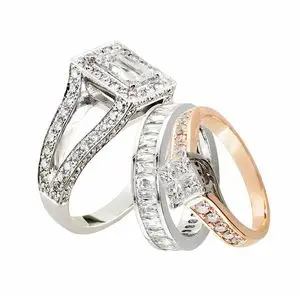 Platinum and gold Rings