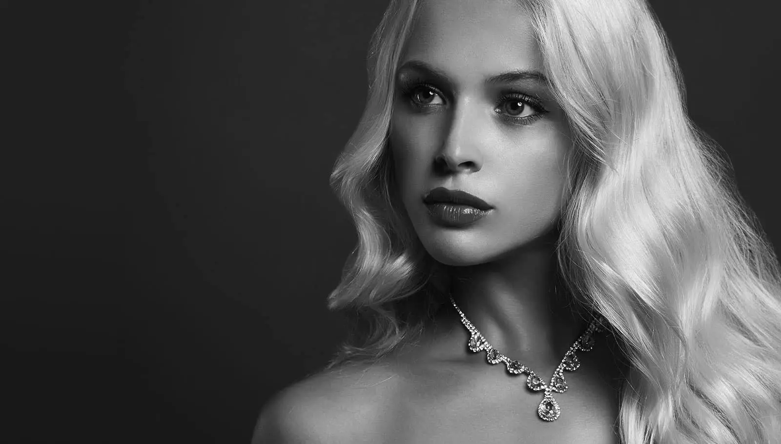 Woman with diamond jewelry