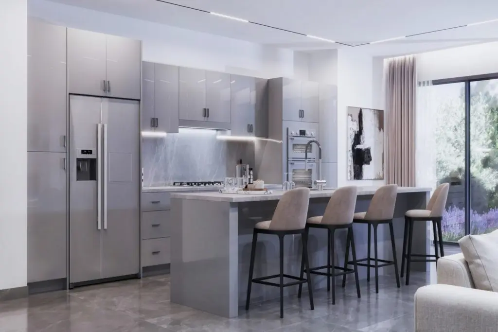 Cabinets High Gloss Grey