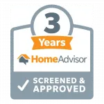 HomeAdvisor 3-Year Screened & Approved badge