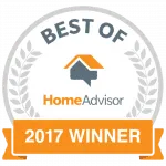 HomeAdvisor Best of 2017 Winner award badge