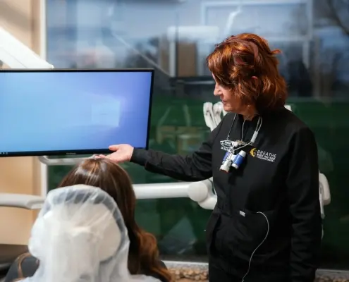 Dr. Snow with patient consultation CPAP alternatives