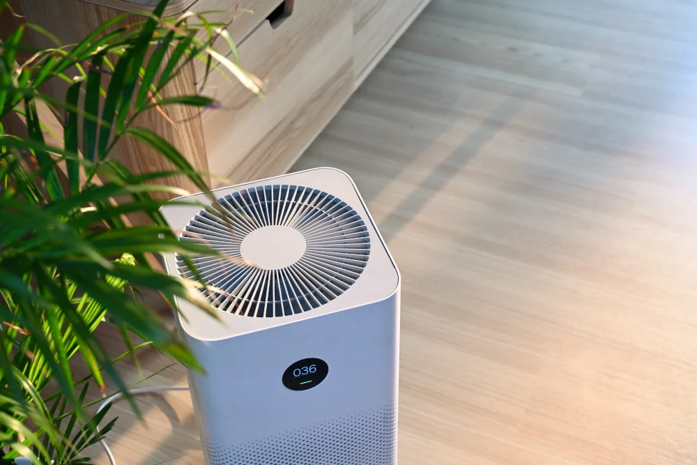 Air purifier shot from above