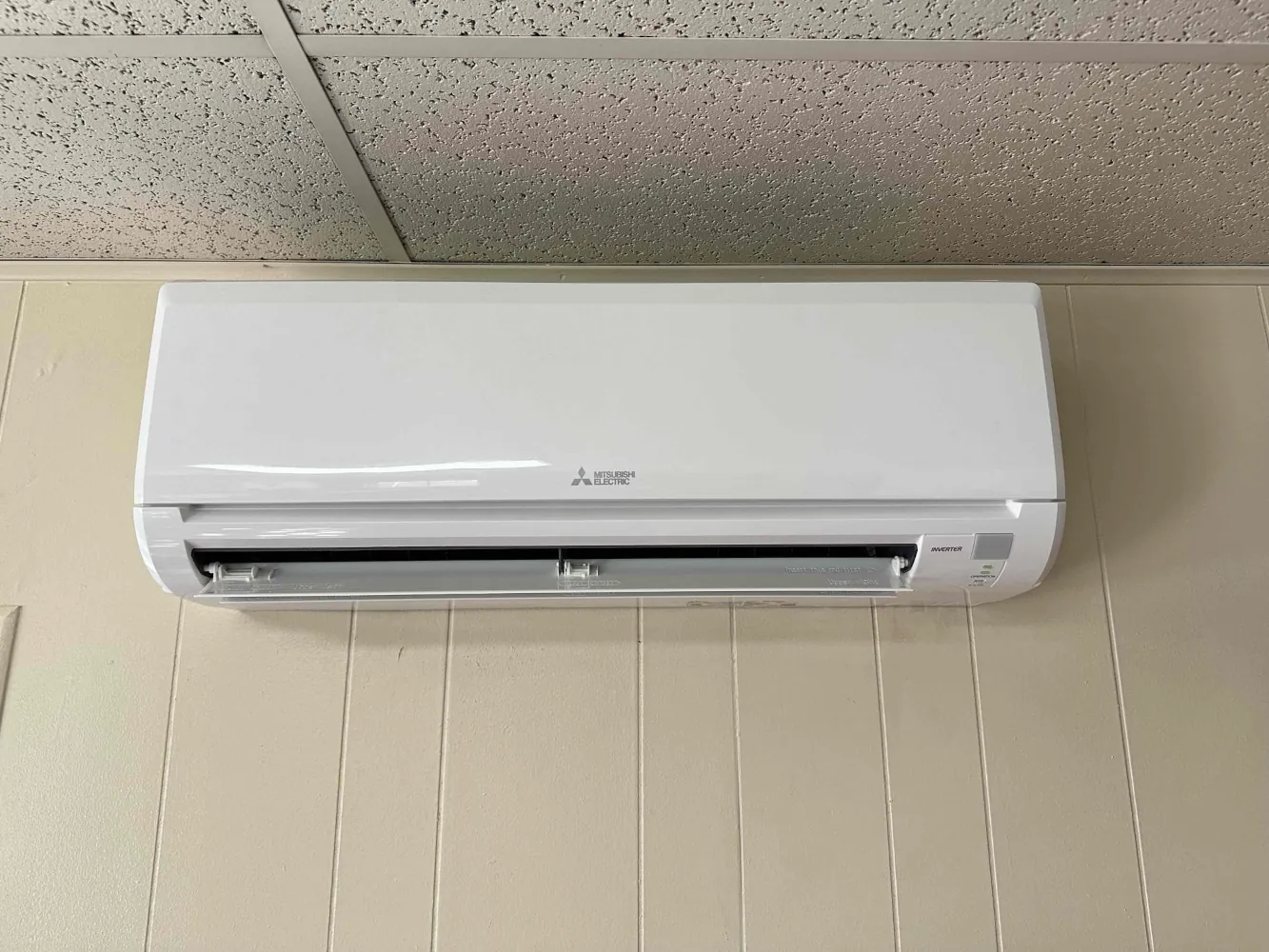 Mini split on wall