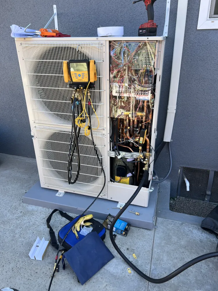 AC Outdoor unit under maintenance
