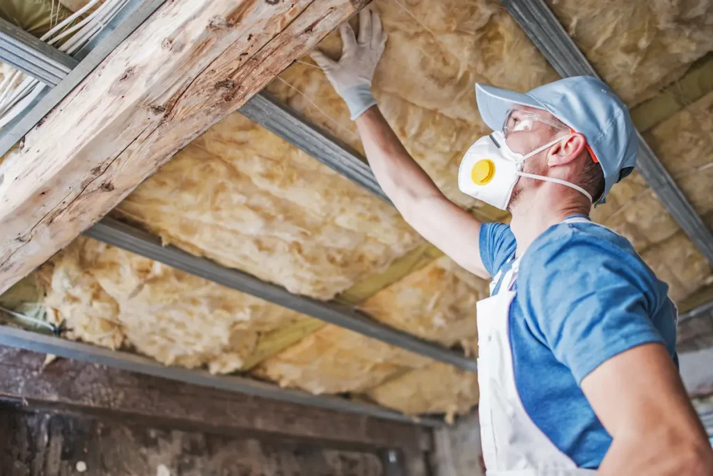 Professional working on Attic Insulation