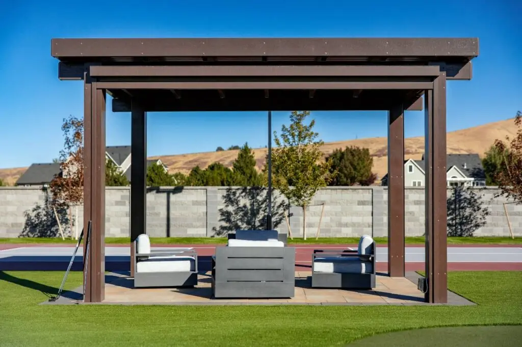 a photo of custom patio covers with personalization design