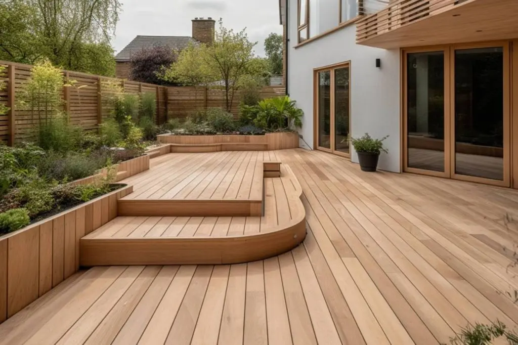 custom deck design layout for privacy