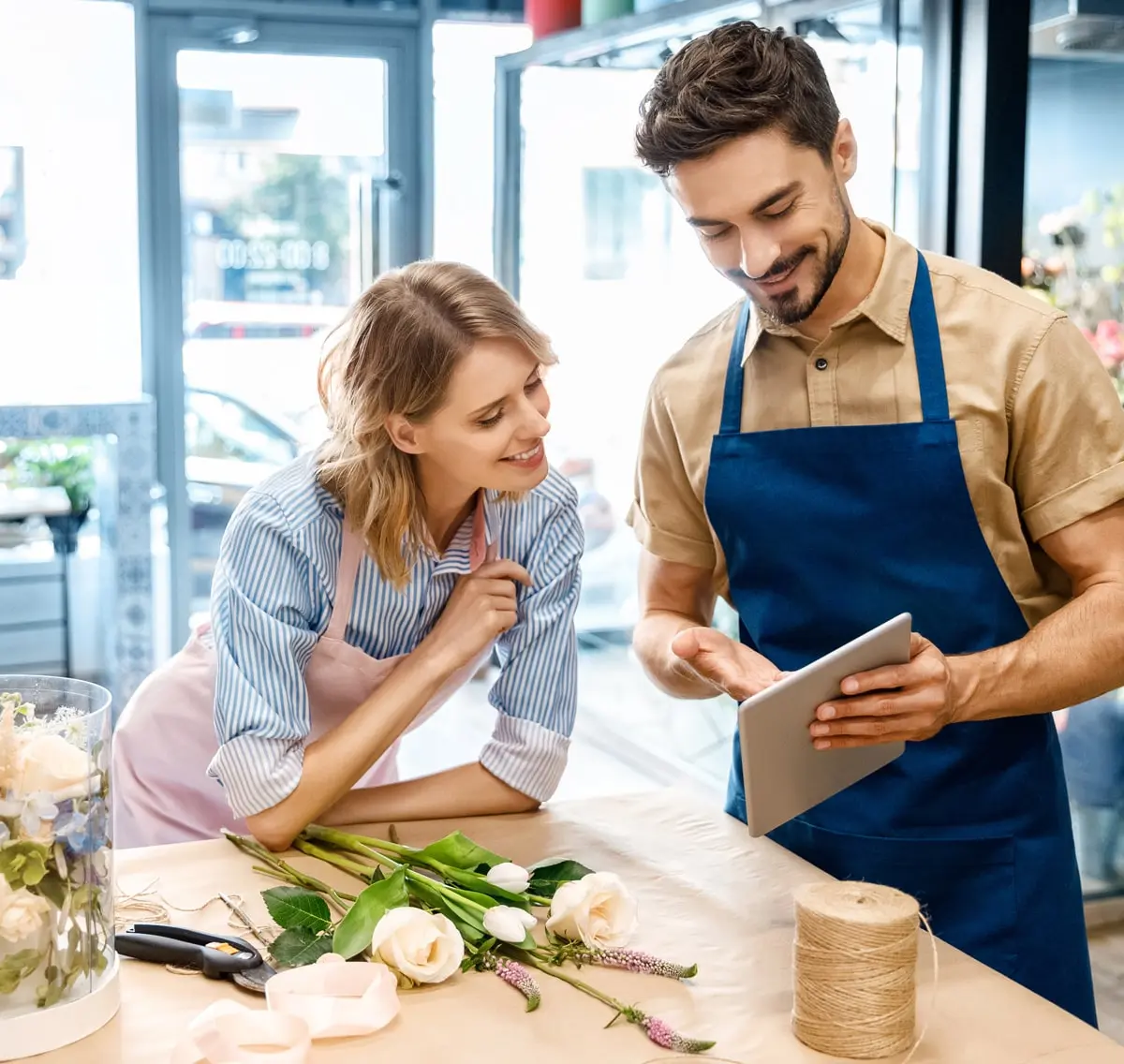 Two Business Owners Celebrating Growth from Affordable SEO
