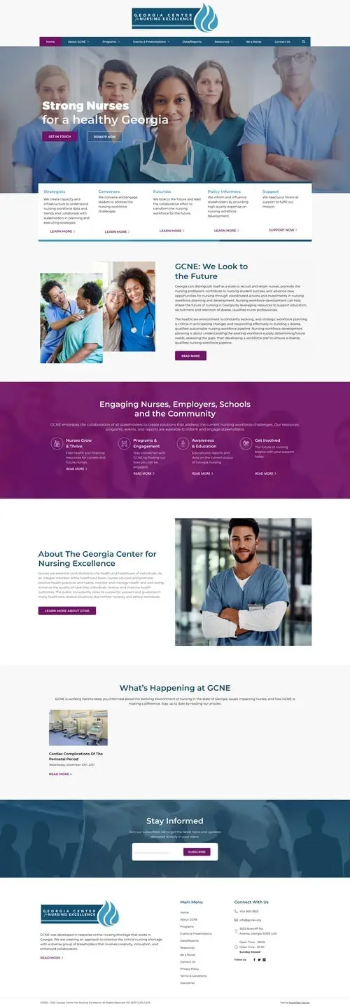 custom wordpress website sample gcnex.org