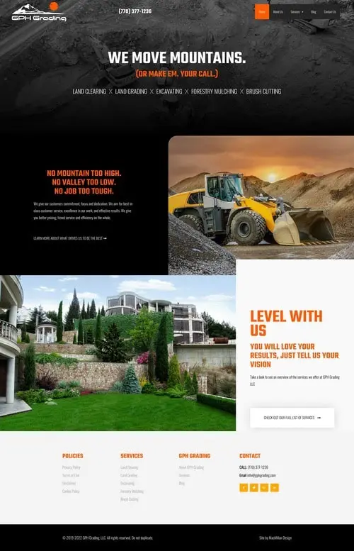 This canton grading company does landscaping as well, we nailed their website. Check it out
