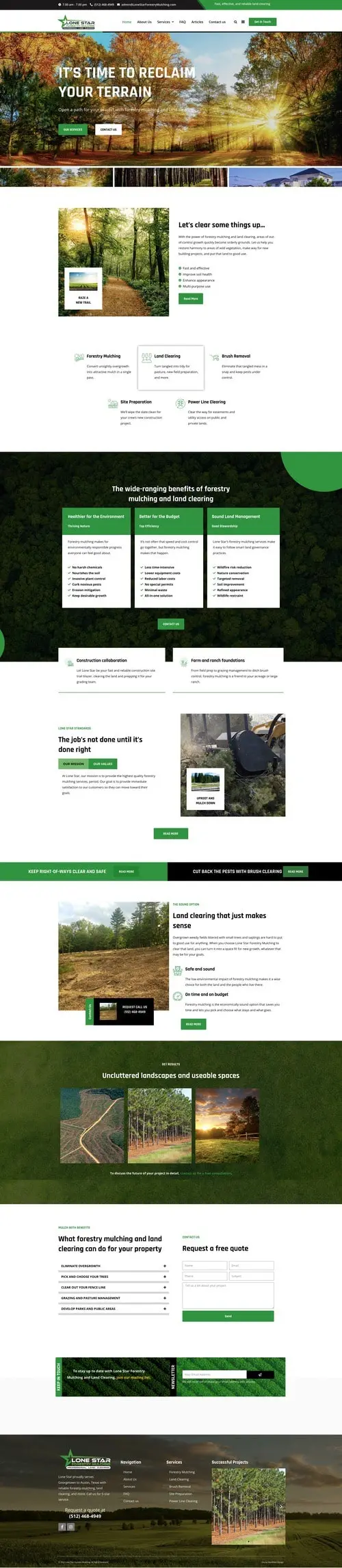With over 375 sites, we can build more than just landscaping sites. Check out this example