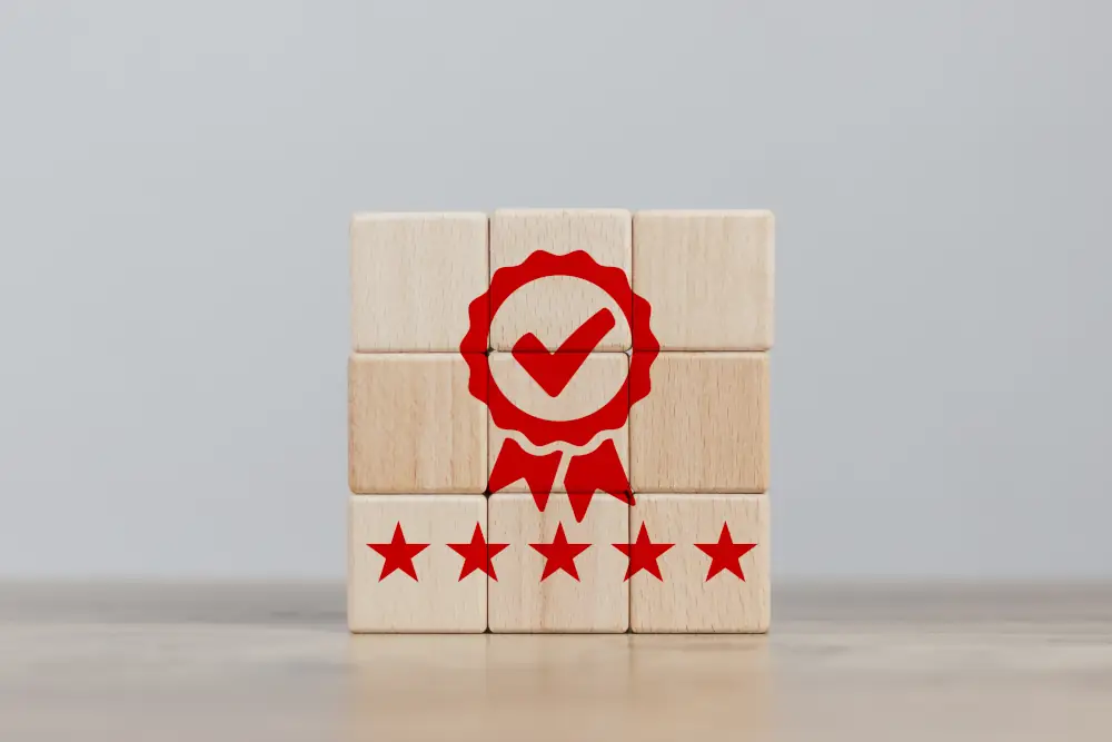 Understanding AC Repair Warranties: What's Covered and What's Not - Wood blocks certification and quality concept