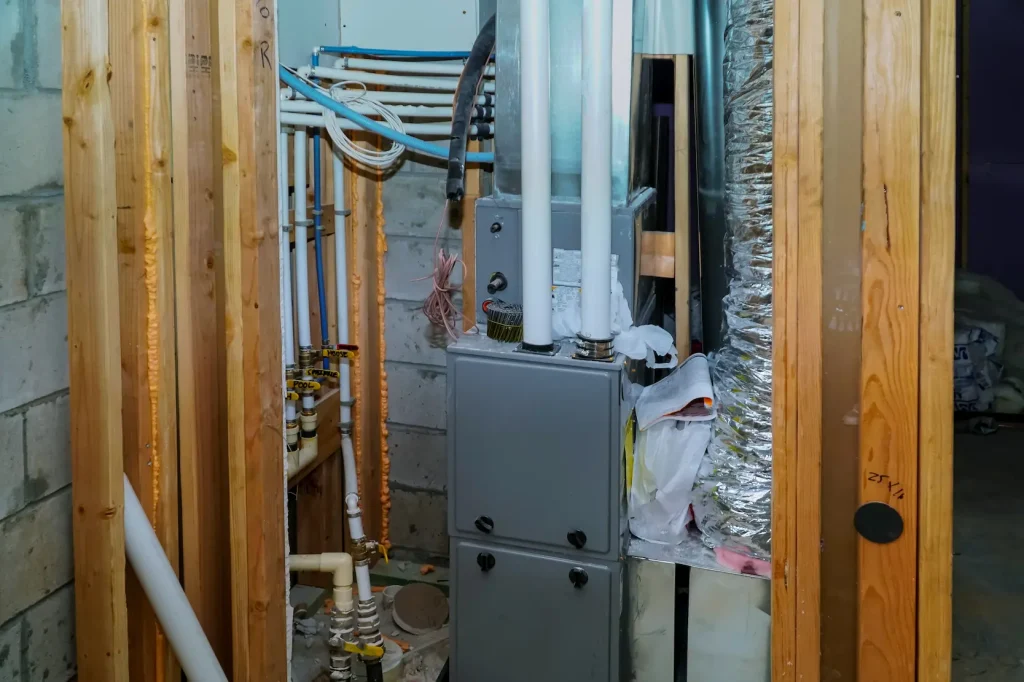 furnace in the attic