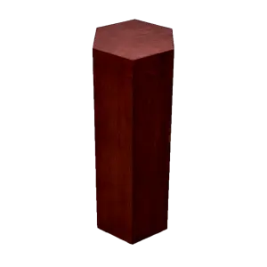 Stained Wood Modern Hexagon Pedestals