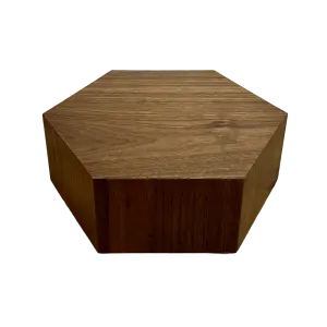 Oiled Walnut Hexagon Mannequin Riser 20 x 9" H