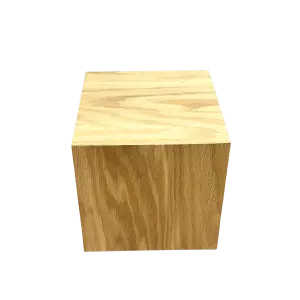 Natural Red Oak Rectangle Pedestal 10 x 10 x 10" H