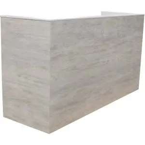 White Cement Reception Counter