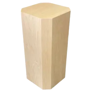 Natural Wood Polygon Pedestals