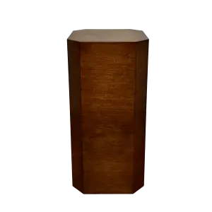 Stained Wood Polygon Pedestals