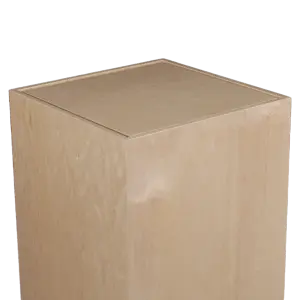 Flush Top Natural Wood Pedestals