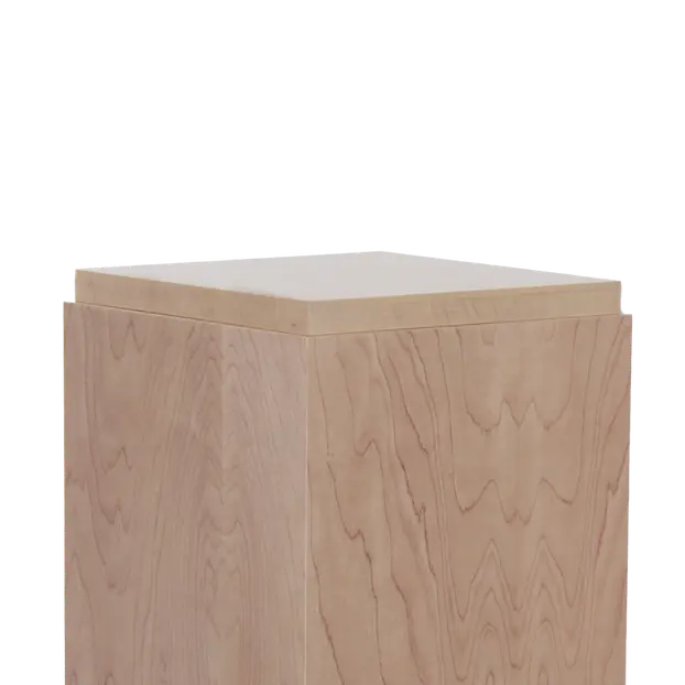 Raised Top Natural Wood Pedestals