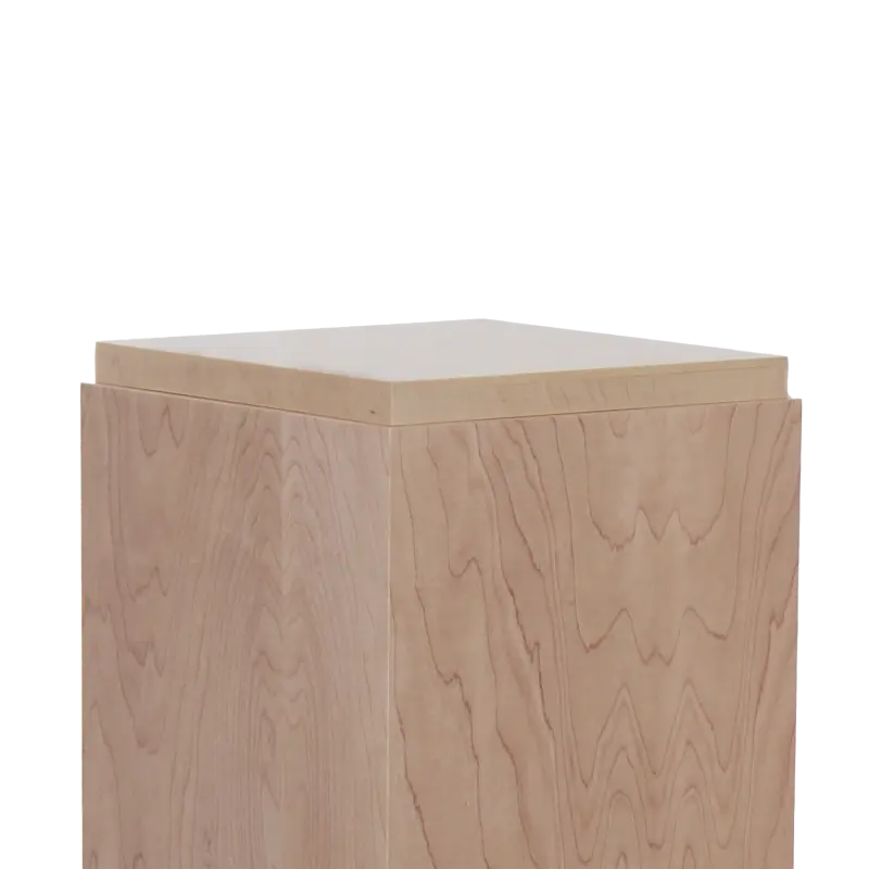 Raised Top Natural Wood Pedestals
