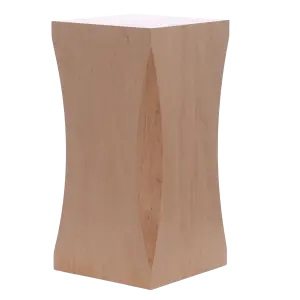 Wood Grain Scalloped Pedestals