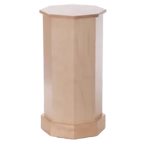 Traditional Natural Wood Octagon Pedestals